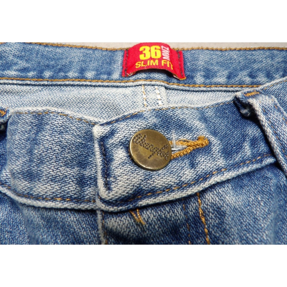 Wrangler Slim Fit Jeans Men 32x32 Medium Wash Zip Fly Cowboy Western Pants W36 - Picture 9 of 16